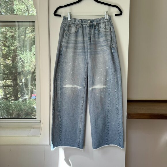 Rag & Bone Miramar Wide Leg Pants Sweatpant Jeans in Albee Blue XS - Picture 6 of 12